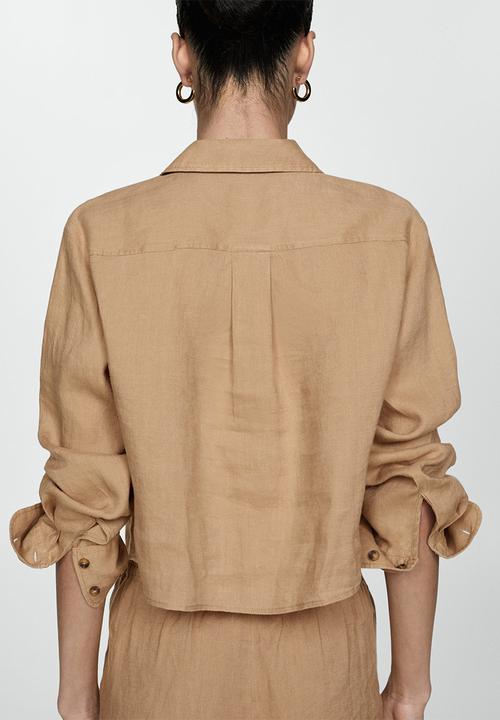 MANGO - Shirt widy - brown