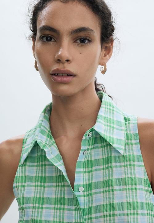 MANGO - Shirt paulita - green