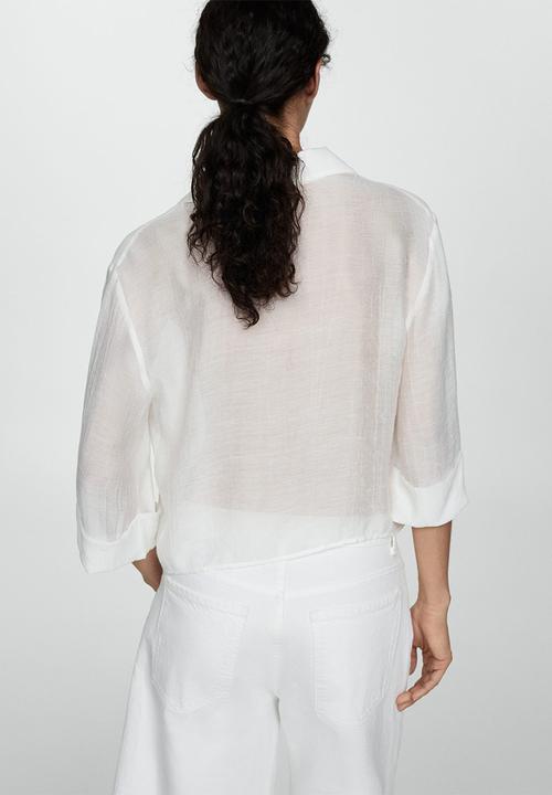 MANGO - Blouse mola - natural