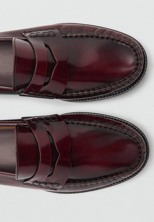 MANGO - Luisa loafer - dark red