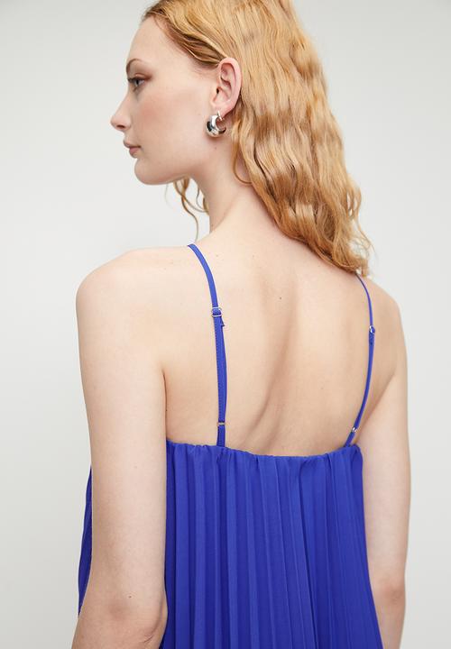 Superbalist - Strappy pleated trapeze maxi dress - Pale Blue
