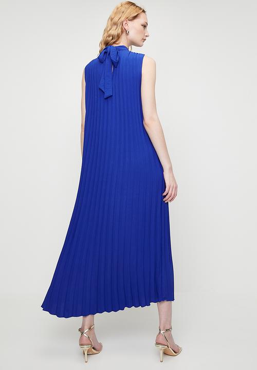 Superbalist - Pleated column maxi dress - blue
