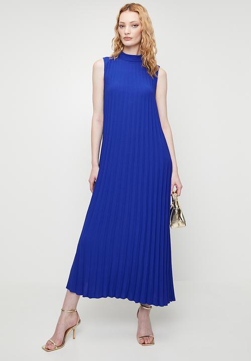 Superbalist - Pleated column maxi dress - blue