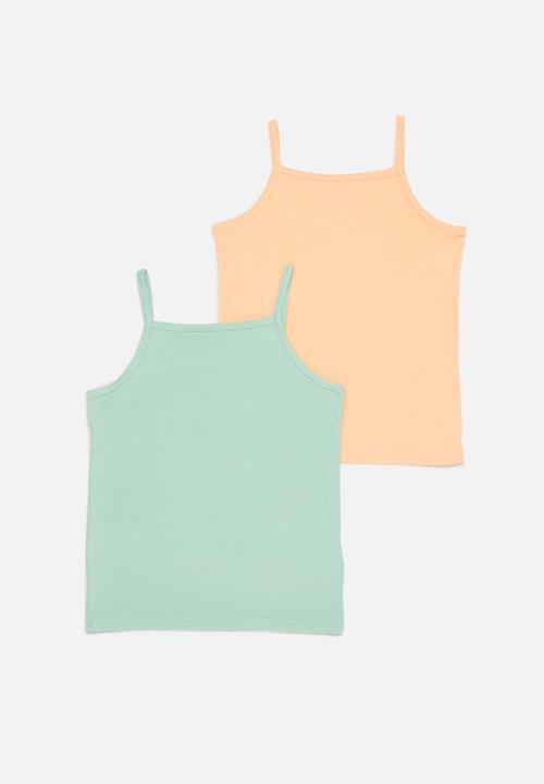 Pop Candy - 2 Pack vest set - orange & light blue