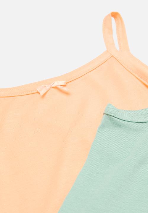 Pop Candy - 2 Pack vest set - orange & light blue