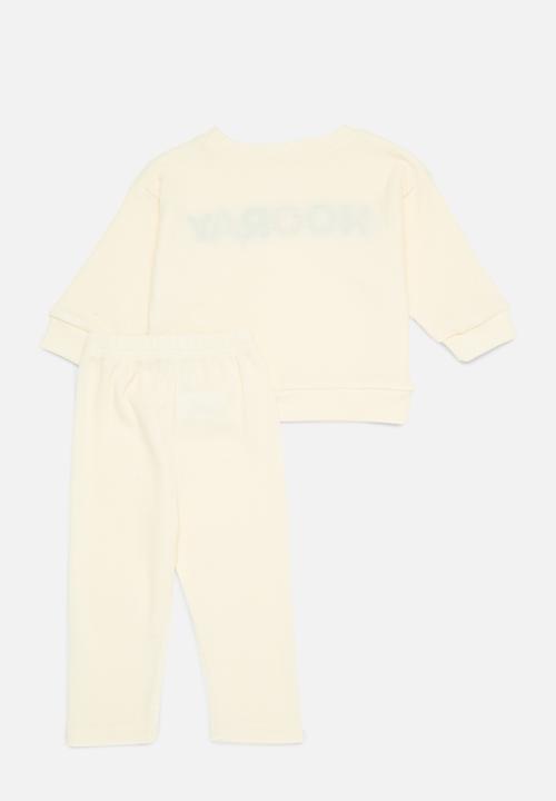 Pop Candy - Waffle knit top & bottom set - beige