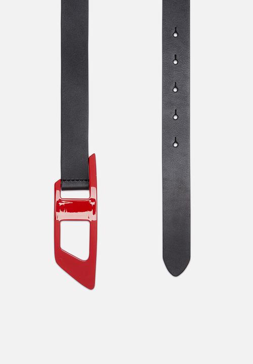 Diesel  - B-Dlogo Ii Belt - Black/Red