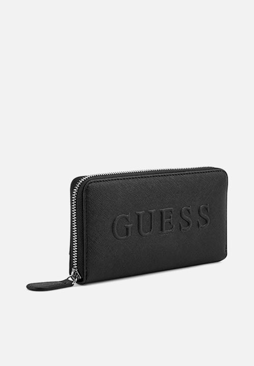 GUESS - Haddington medium zip around - black