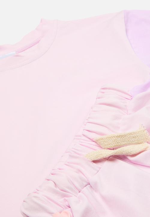Pop Candy - Colour block top and short set-pink