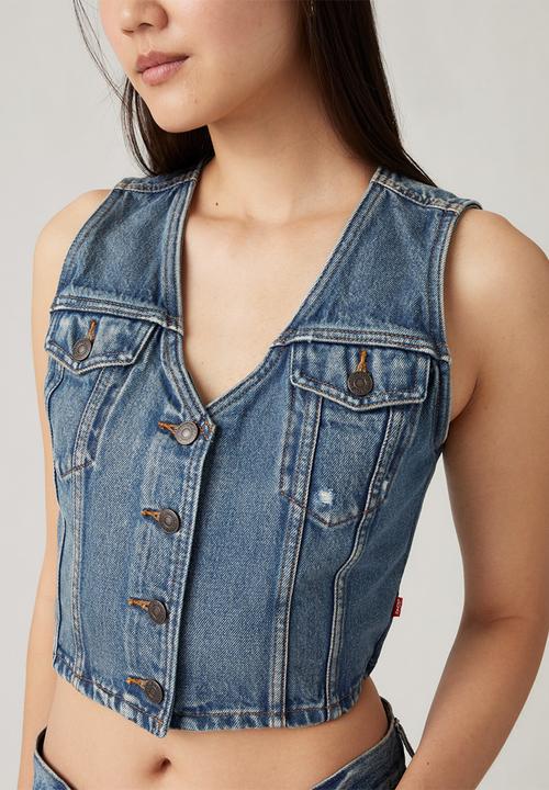 Levi’s® - Bella denim corset low fi prep vest trnsitnl - blue