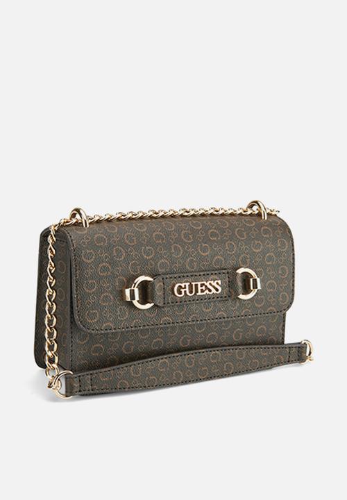 GUESS - Fiddlewood mini crossbody flap - natural