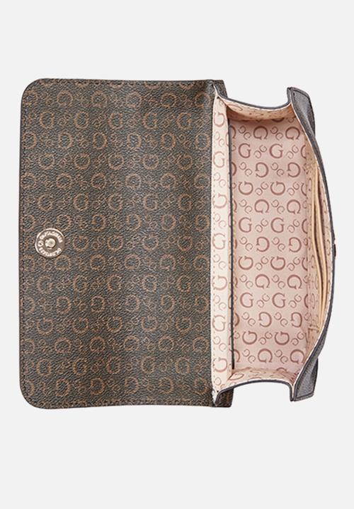 GUESS - Fiddlewood mini crossbody flap - natural