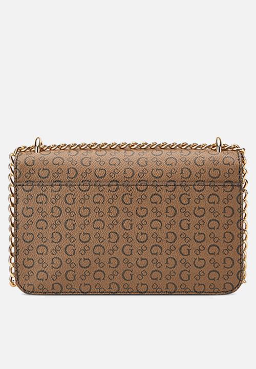 GUESS - Fiddlewood mini crossbody flap - cocoa