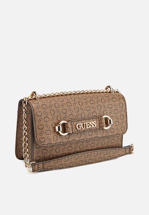 GUESS - Fiddlewood mini crossbody flap - cocoa