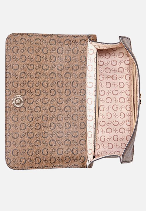 GUESS - Fiddlewood mini crossbody flap - cocoa