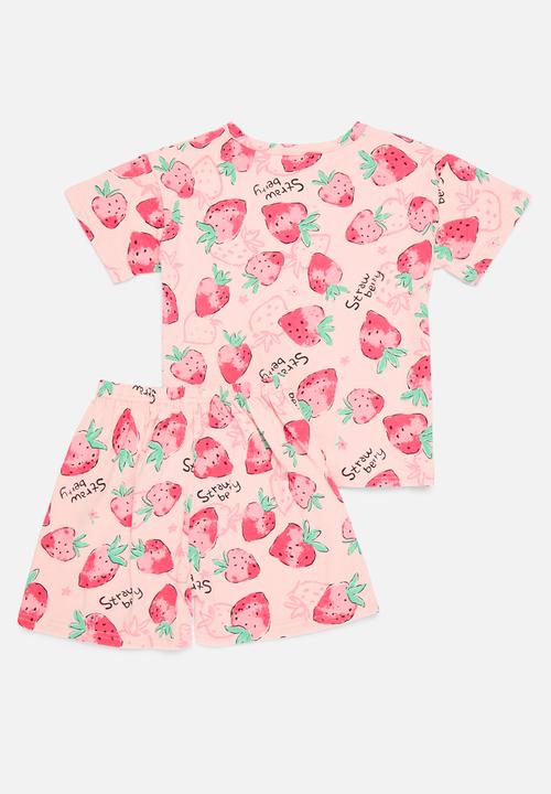 Pop Candy - Strawberry print pj set-pink