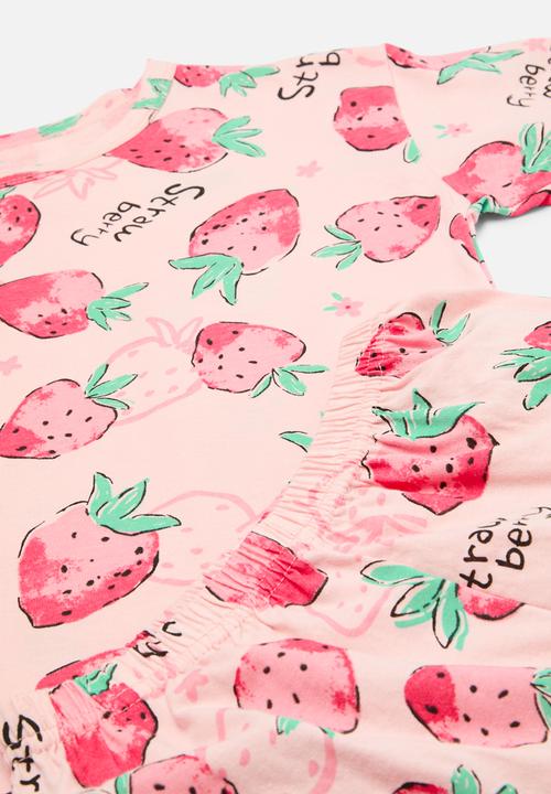 Pop Candy - Strawberry print pj set-pink