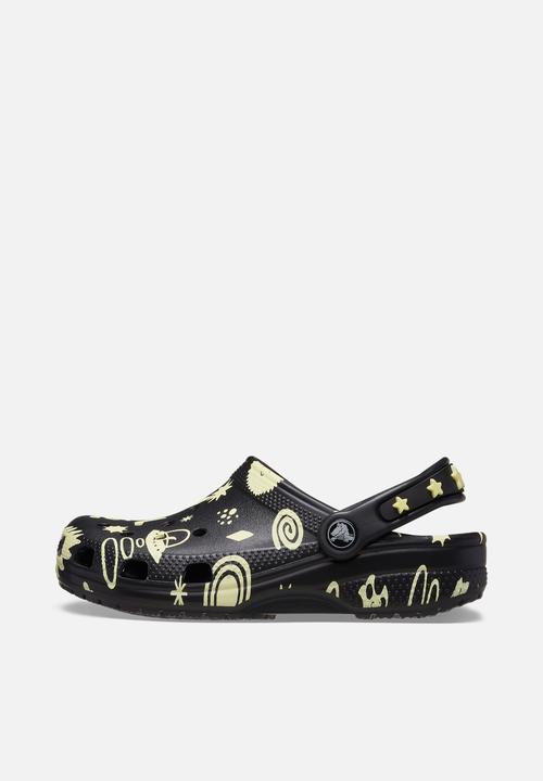 Crocs - Classic Glow-In-the-Dark Space Clog K - Black