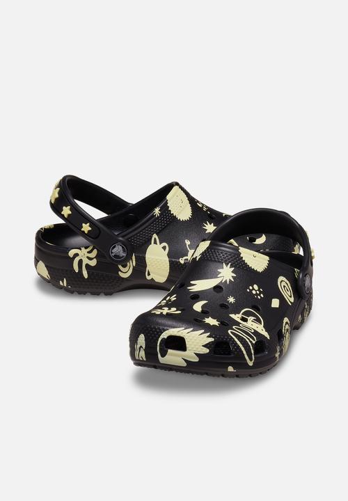 Crocs - Classic Glow-In-the-Dark Space Clog K - Black