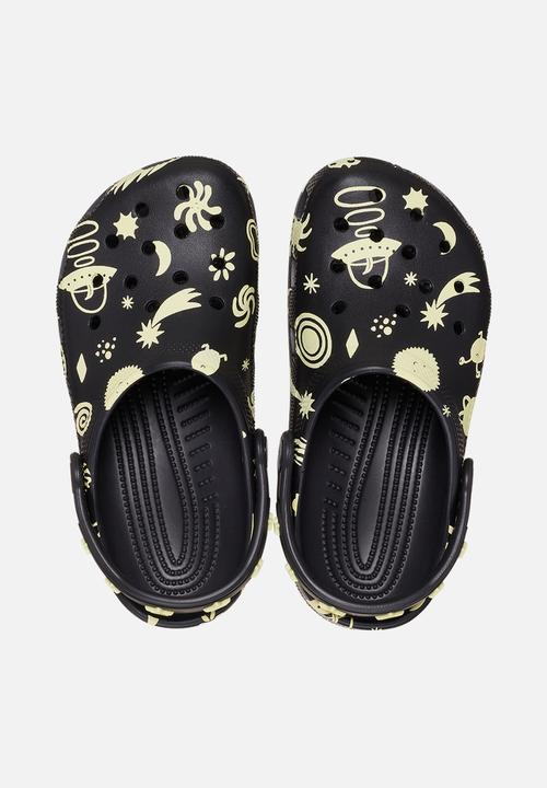 Crocs - Classic Glow-In-the-Dark Space Clog K - Black