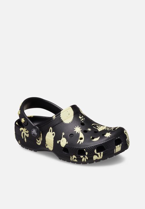 Crocs - Classic Glow-In-the-Dark Space Clog K - Black