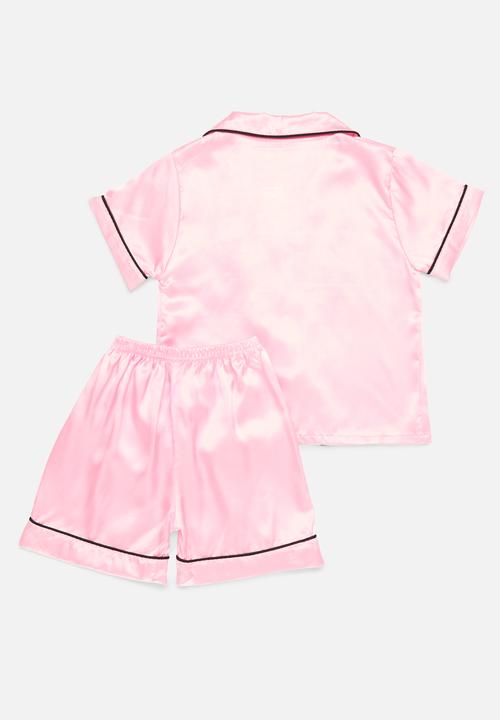 Pop Candy - Contrast pj set - pink & black