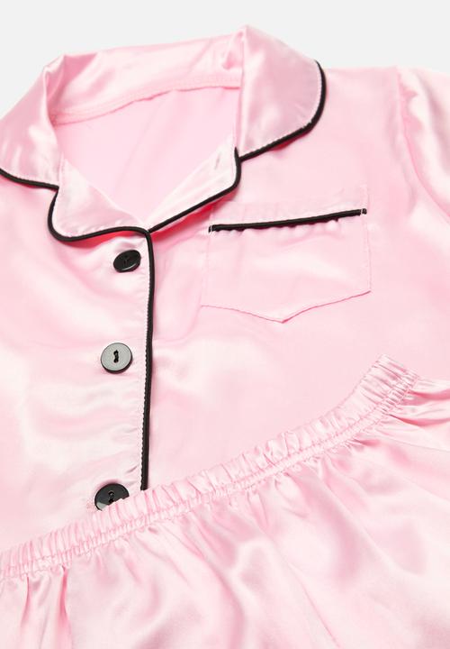 Pop Candy - Contrast pj set - pink & black