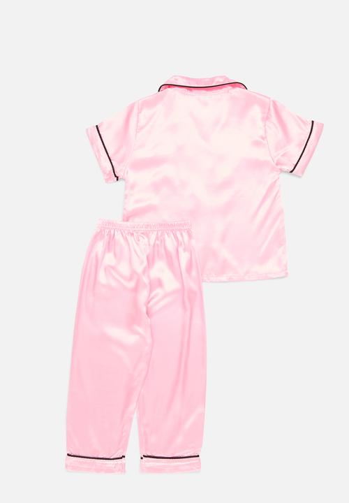 Pop Candy - Contrast pj set-pink & black