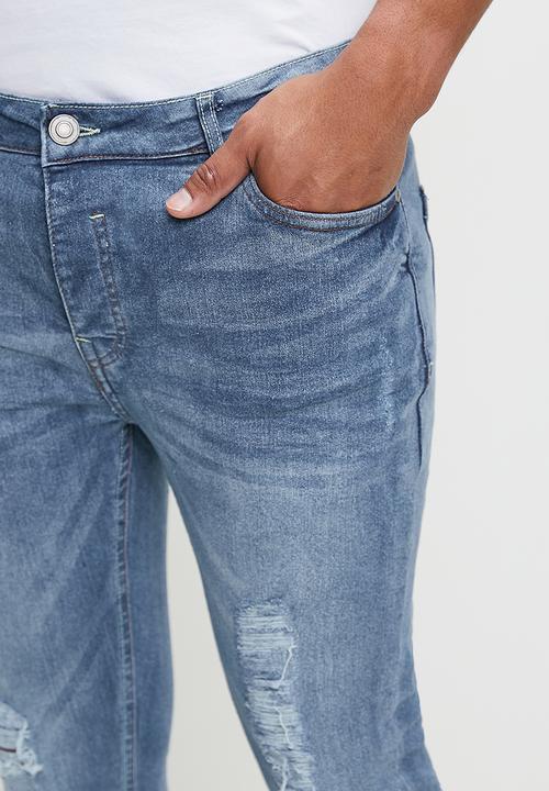 Brave Soul - Denim Jeans-Mid Blue