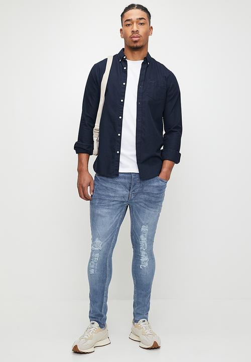 Brave Soul - Denim Jeans-Mid Blue