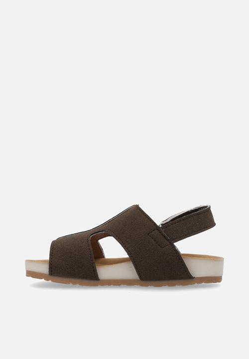Pop Candy - Faux suede sandals - dark brown