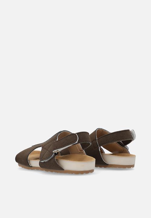 Pop Candy - Faux suede sandals - dark brown