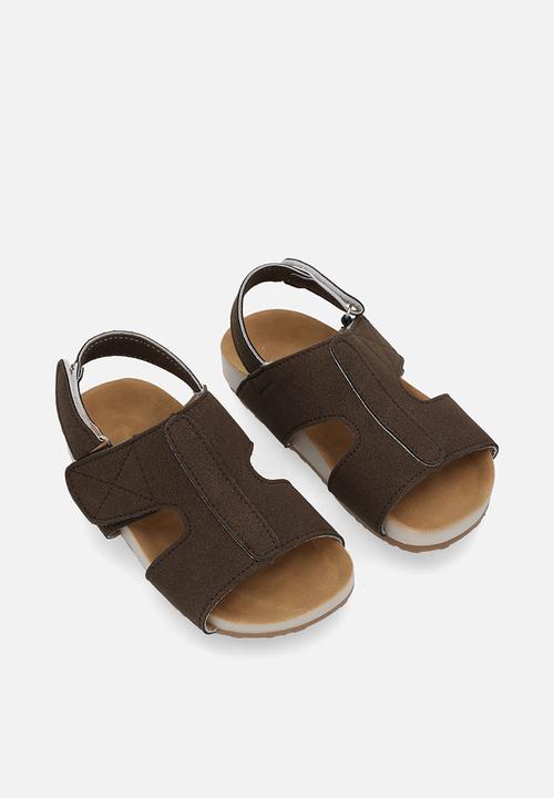 Pop Candy - Faux suede sandals - dark brown