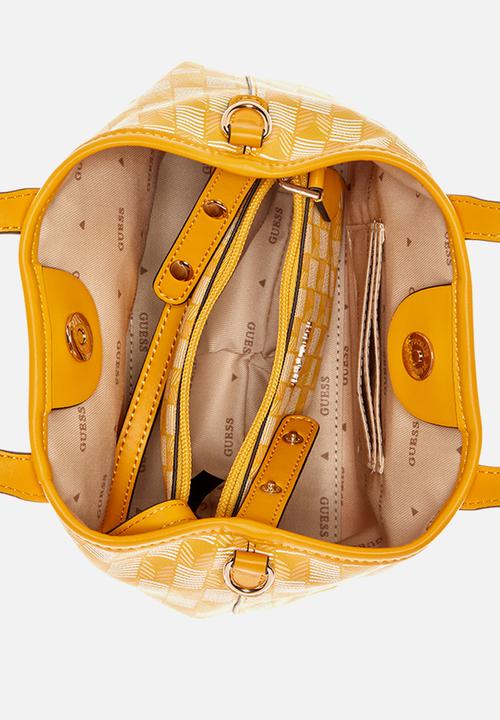 GUESS - G wave mini tote - yellow logo