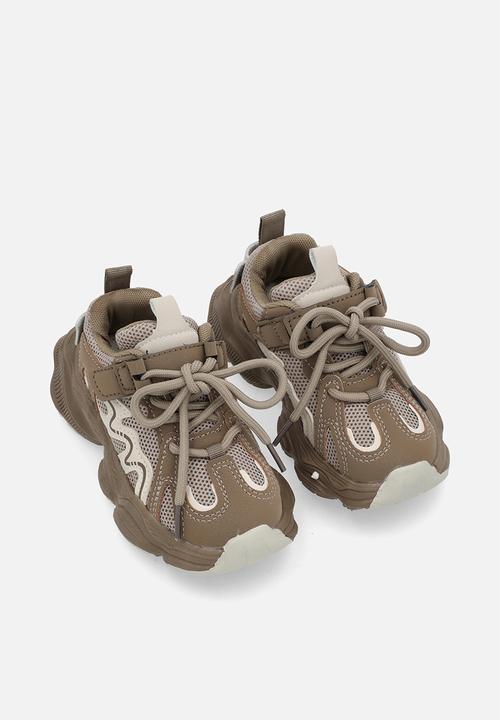 Pop Candy - Velcro & lace sneakers - brown