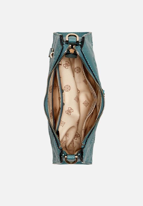 GUESS - Cresidia top zip shoulder bag - teal