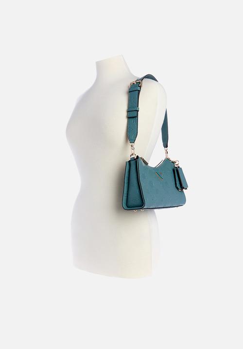 GUESS - Cresidia top zip shoulder bag - teal