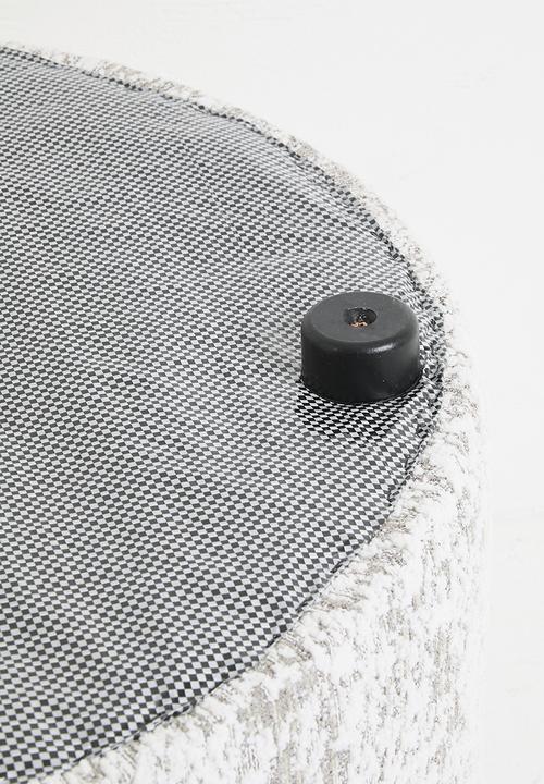 Sixth Floor - Titan large ottoman - grey
