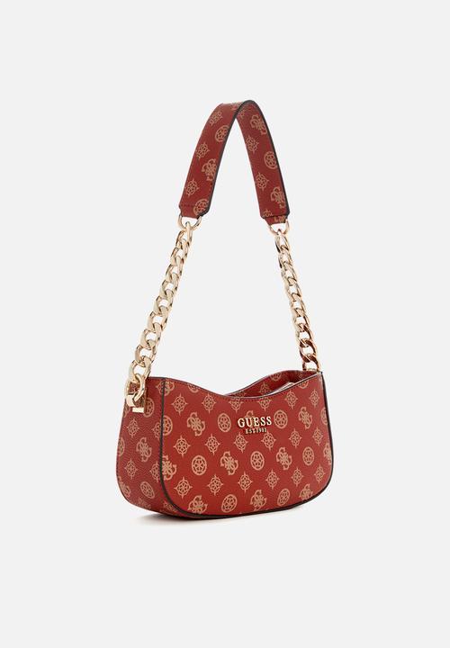 GUESS - Evelune top zip shoulder bag - ginger logo