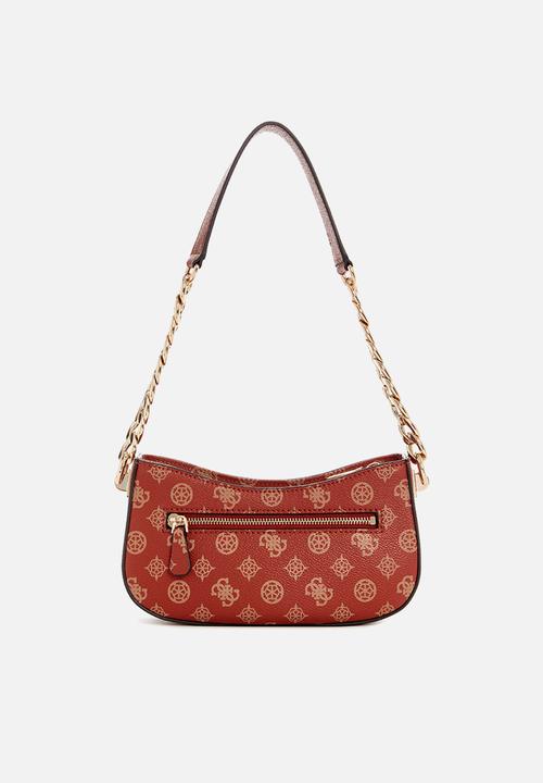 GUESS - Evelune top zip shoulder bag - ginger logo