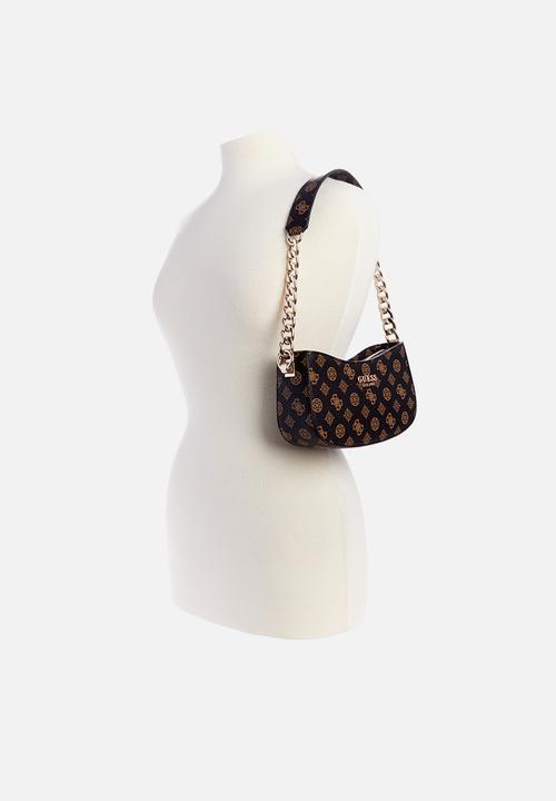 GUESS - Evelune top zip shoulder bag - mocha logo