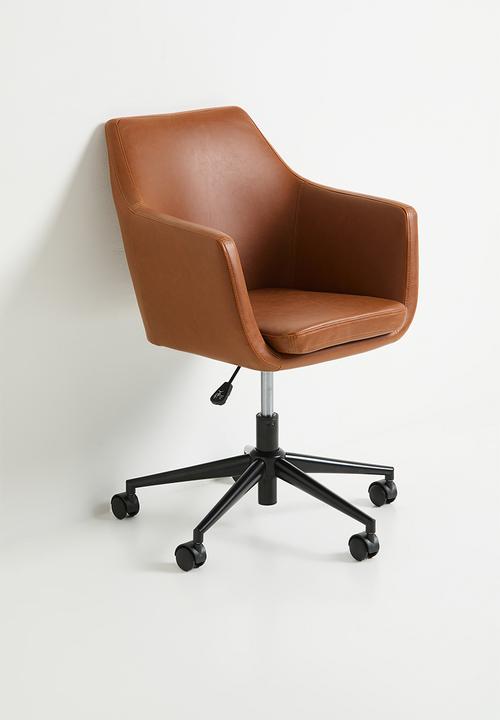 Sixth Floor - Nora desk chair - vintage brandy