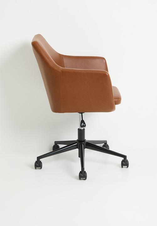 Sixth Floor - Nora desk chair - vintage brandy