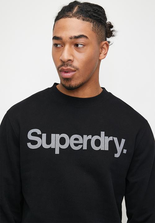 Superdry. - City Loose Crew Sweatshirt - Black