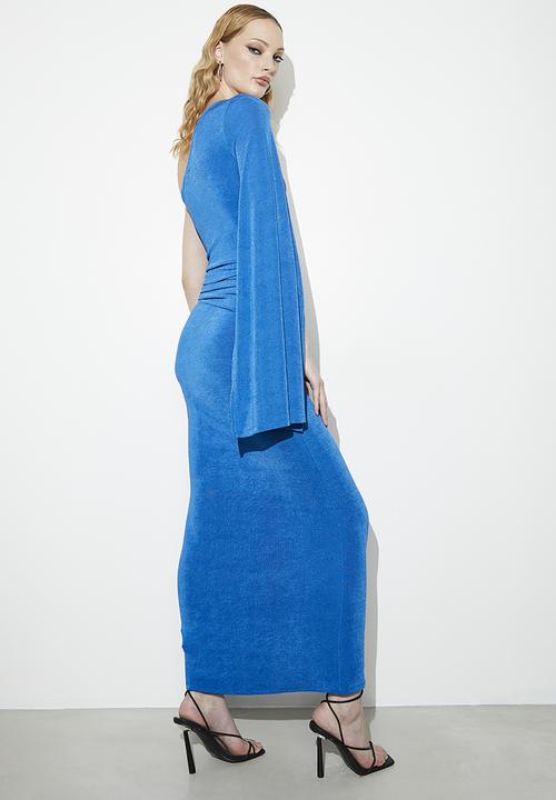 VELVET - Asym Trapeze Midi Dress - Strong Blue