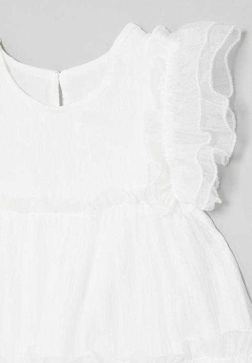 Pop Candy - Frilled sleeve dress - white