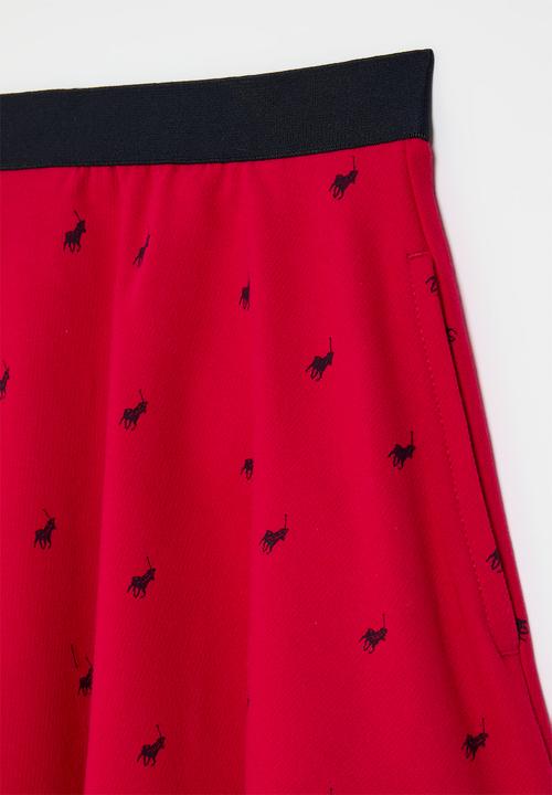 POLO - Girls londiwe monogram skirt - red