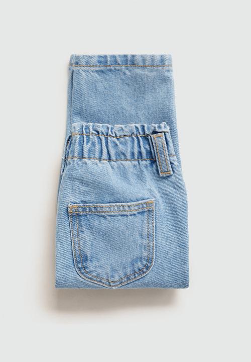 MANGO - Jeans paperbag - open blue