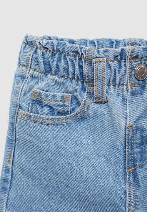 MANGO - Jeans paperbag - open blue