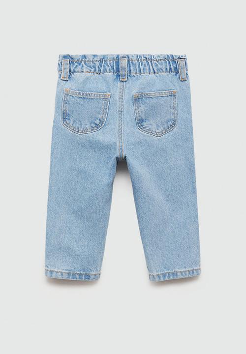 MANGO - Jeans paperbag - open blue